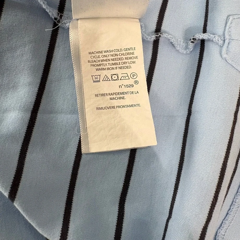 Polo Ralph Lauren Polo Shirt Mens XL Blue Black Striped Custom Slim Fit Preppy